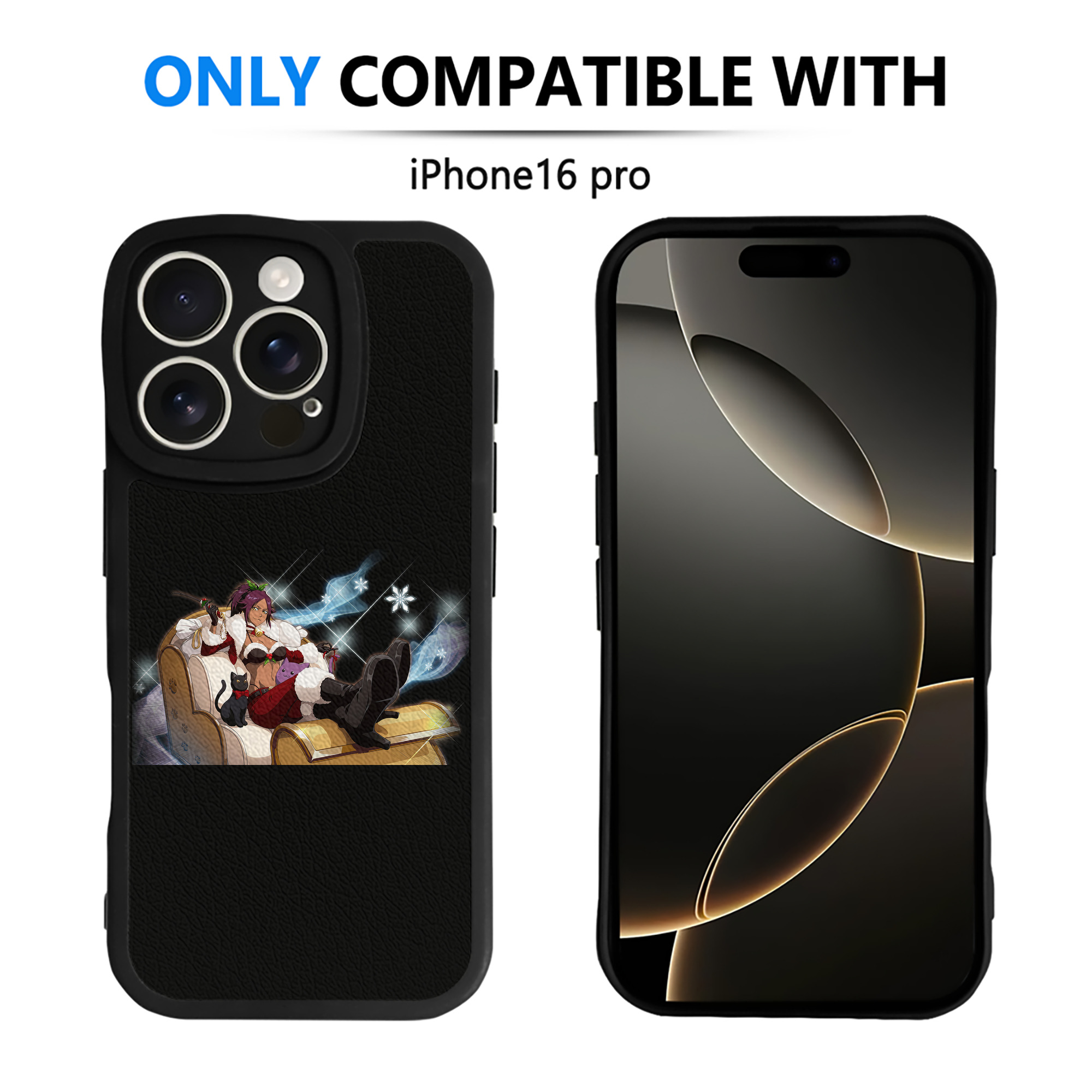 （画像用） ブリーチ 四楓院 夜一（しほういん よるいち） BLEACH Shihouin Yoruichi 【iPhone 16シリーズ対応】シリコンスマホケース（レザー調） 材質：シリコン